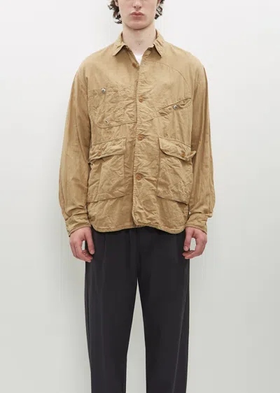 Junya Watanabe Cotton Linen Twill Od Jacket In Beige