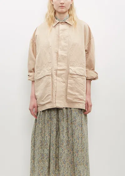Toujours Coverall Linen-cotton Jacket In Sand