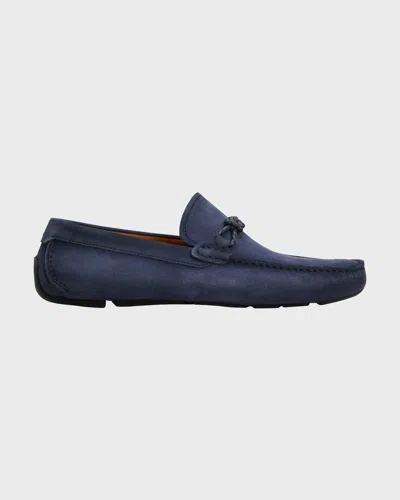 Magnanni Men's Montijo Rope Suede-leather Drivers In Navy