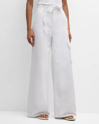 Veronica Beard Belisa Cargo Jeans In White