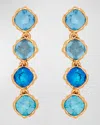 Oscar De La Renta Classic Crystal Strand Earrings In Blue