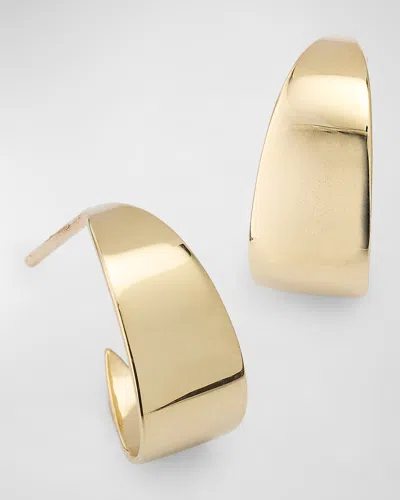 Lana 14k Yellow Gold Wrapped Wide Curved Huggie Earrings In Yg