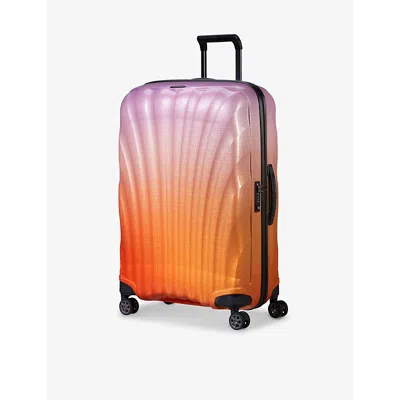 Samsonite Sunset C-lite Spinner Hard Case 4 Wheel Suitcase 75cm In Orange