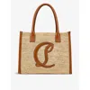 Christian Louboutin Womens By My Side Mini Raffia And Leather Large Tote Bag Natural In Multi
