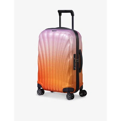 Samsonite Sunset C-lite Spinner Hard Case 4 Wheel Cabin Suitcase 55cm In Orange