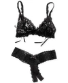 HANKY PANKY AFTER MIDNIGHT SIGNATURE LACE PEEK-A-BOO BRALETTE 487831