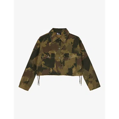 The Kooples Camouflage Denim Jacket