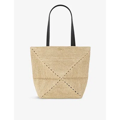 Loewe Women's Natural X Paula's Ibiza Puzzle Fold Medium Raffia Tote Bag