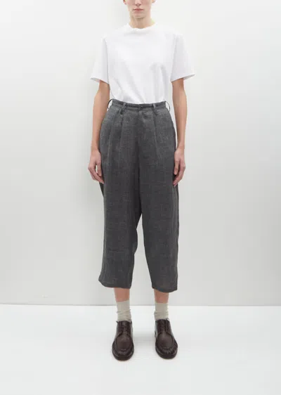 Y's Flax Linen Tapered Pants In Grey 2