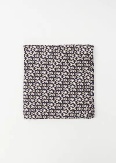 Toujours Flower Print Scarf In Navy