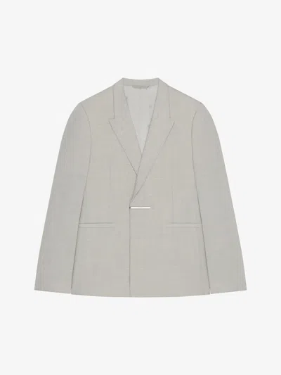Givenchy Slim Fit Jacket In Wool In Grey