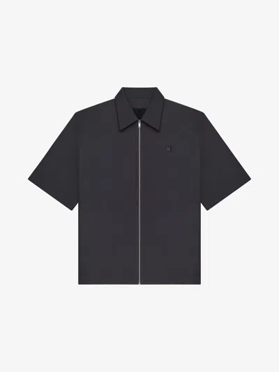 Givenchy Zipped Shirt With 4g Detail In Black