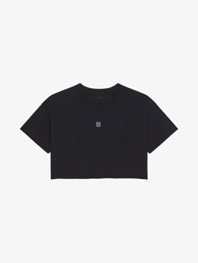 Givenchy T-shirt Cropped En Coton In Black
