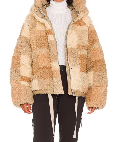 Holden Sherpa Down Puffer Jacket In Natural Mix In Multi