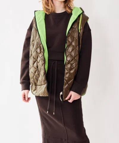 Herno Quilted Sleeveless Hooded Coat In Multi