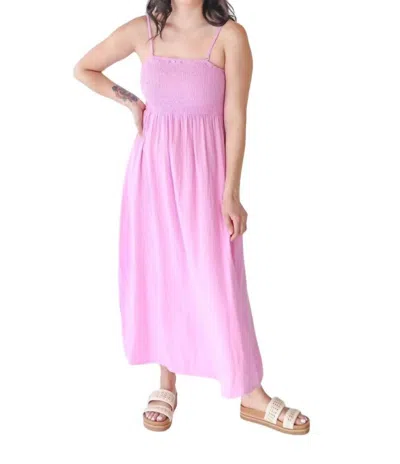 Billabong Juniors' Off The Coast Cotton Midi Dress In Pink