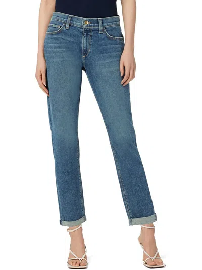 Joe's The Bobby Womens Mid-rise Tapered Boyfriend Jeans In Multi