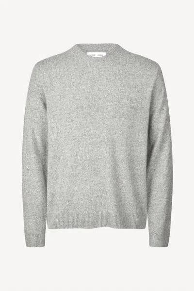 Samsoe Nobis Sweater In Grey Mel In Multi