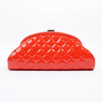 Pre-owned Chanel Timeless Clutch Patent Leather In Red