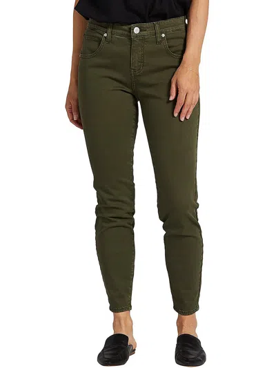 Jag Jeans Cecilia Womens Mid-rise Stretch Skinny Jeans In Green