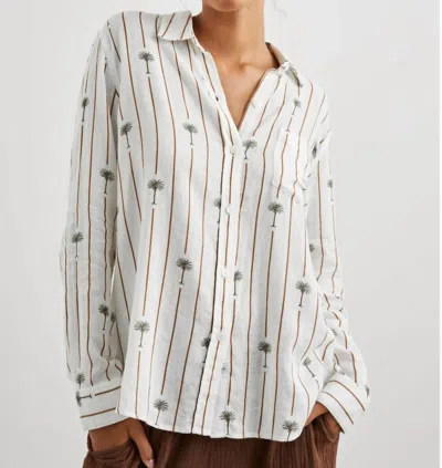 Rails Charli Shirt In Stripe Palms In Multi