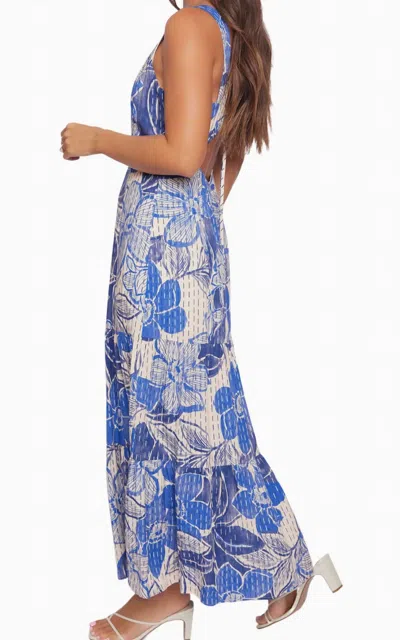 Lost + Wander Belleflower Maxi Dress In Blue Floral
