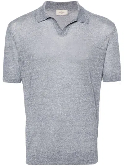 Altea Split-neck Polo Shirt In Blue