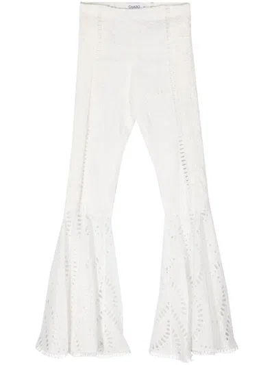 Charo Ruiz Trouk Embroidered Flared Trousers In White