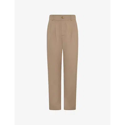 Omnes Cinnamon Straight-leg Relaxed-fit Stretch-woven Trousers In Beige
