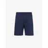 Sunspel Elasticated-waist Relaxed-fit Cotton And Linen-blend Shorts In Navy