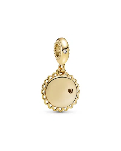 Pandora Moments 14k Plated Cz Dangle Charm In Gold