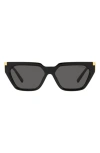 Tiffany & Co Tf4205u Branded-arm Irregular-frame Acetate Sunglasses In Dark Grey