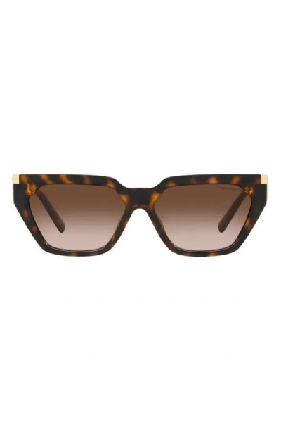 Tiffany & Co Tf 4205u 80153b 56mm Womens Fashion Sunglasses In Brown Gradient
