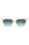 Tiffany & Co T-logo Propionate Plastic Cat-eye Sunglasses In Milky Ivory