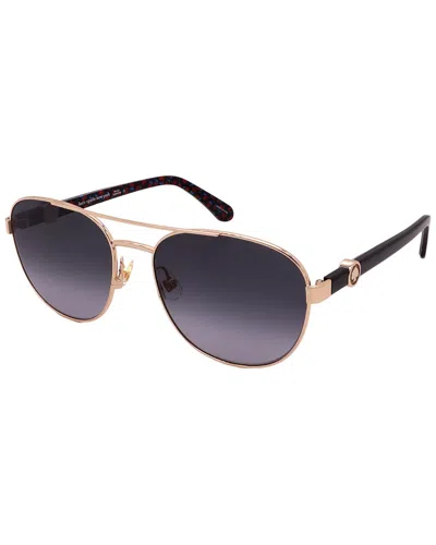 Kate Spade New York Women's Raglan/g/s 56mm Sunglasses In Gold