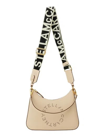 Stella Mccartney Small Shoulder Bag With Logo In Pure White