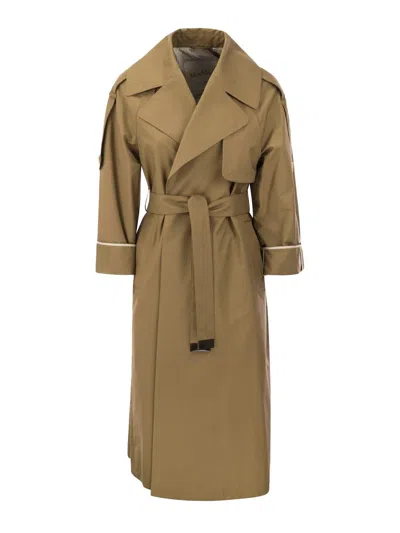 Max Mara The Cube Belted Trench Coat In Caramello