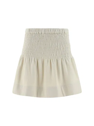 Marant Etoile Pacifica Cotton-jersey Mini Skirt In Ecru