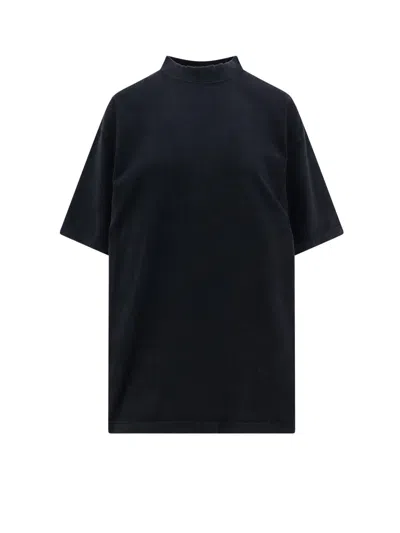 Balenciaga Cotton Jersey T-shirt In Black