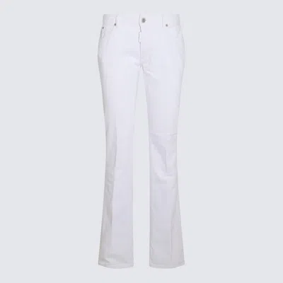 Dsquared2 White Cotton Denim Jeans