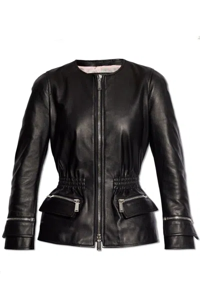 Dsquared2 Proper Leather Jacket In Black