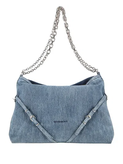 Givenchy Medium Voyou Shoulder Bag In Clear Blue