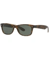 Ray Ban Small New Wayfarer 52mm Polarized Sunglasses - Tortoise In Tortoise/green