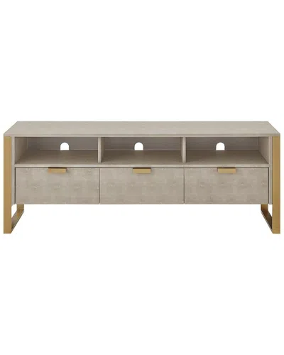 Nicole Miller Isidro Tv Stand/cabinet In White