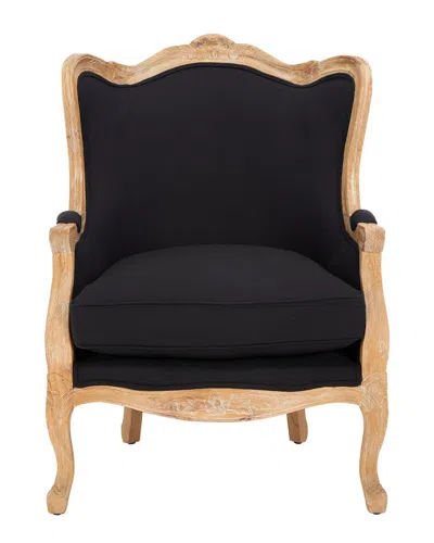 Safavieh Couture Fallon Wing Chair In Black