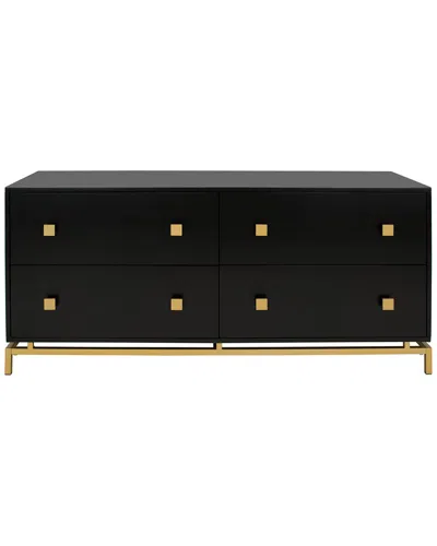 Safavieh Couture Claudette 4 Drawer Dresser In Black