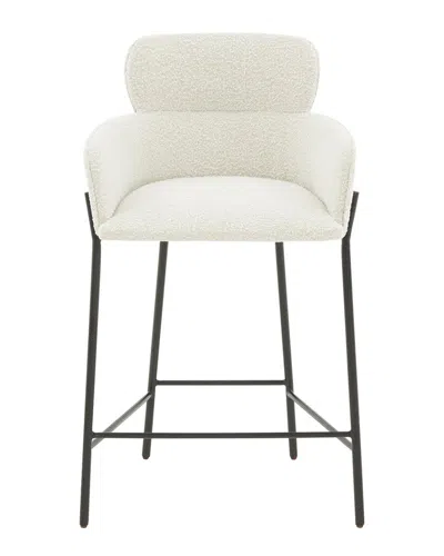 Safavieh Couture Charlize Velvet Counter Stool In White