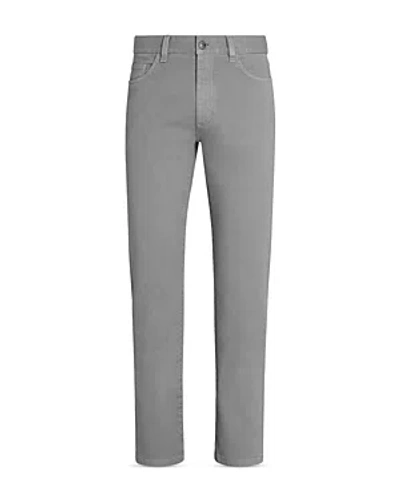 Zegna Men's Stretch Cotton Roccia Jeans In Medium Grey Solid