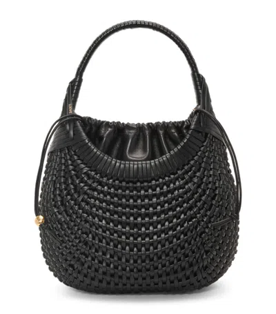 Loewe Leather Diamond Top-handle Bag In Black