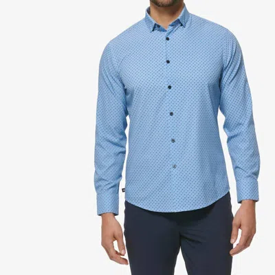 Mizzen + Main Leeward Neat No-tuck Stretch Performance Button-up Shirt In Blue